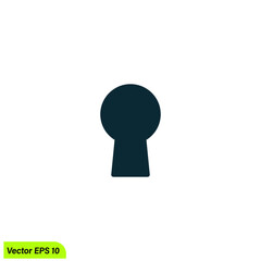 key keyhole icon vector illustration simple design element