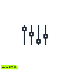 sound mixer icon vector illustration simple design element