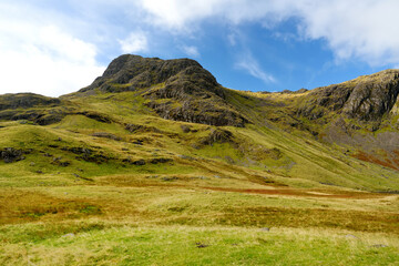 Clear waters of Stickle Tarn lake, located in the Lake District, Cumbria, UK