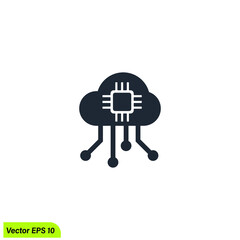 cloud computing icon vector illustration simple design element