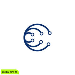 c letter company logo template 