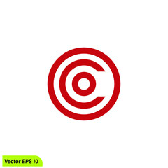 c letter company logo template 