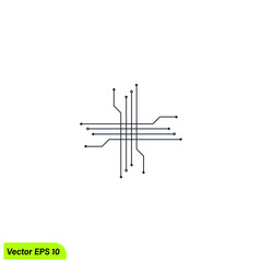 circuit technology icon vector illustration simple design element