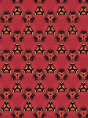pattern with red stars