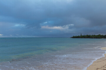 Seashore in the morning before the storm