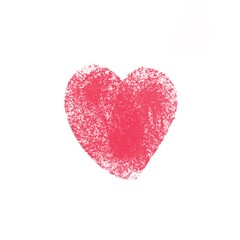 Obraz na płótnie Canvas red heart on white