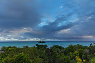 Seashore in the morning before the storm