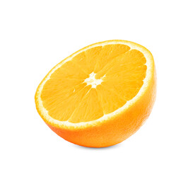 orange slice isolated on white background