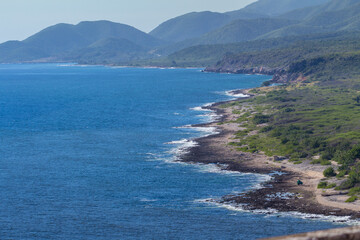 Fototapeta premium Seaview from Santiago de cuba's fortress, Cuba