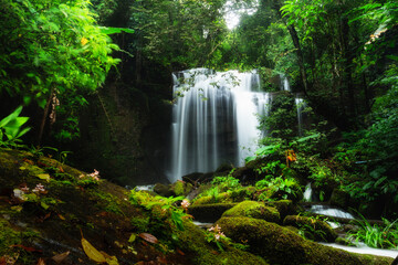 Man Dang Waterfall, Phuhinrongkla National Park, Petchaboon Province, Thailand, in Rainy season