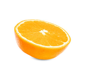 orange slice isolated on white background
