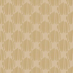 Abstract geometric pattern in beige color with vertical zigzag strokes and horizontal lines in the form of a circle inside.