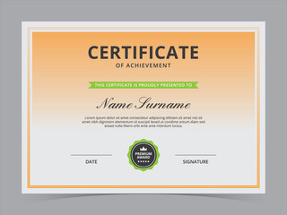 Obraz premium Modern Certificate Template Vector Design