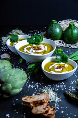 Vegetables green soup