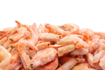 Shrimps isolated on a white background.