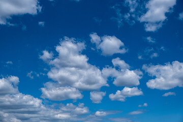 Clouds on blue sky background, abstract cloudscape