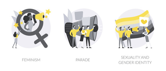 Human rights abstract concept vector illustrations.