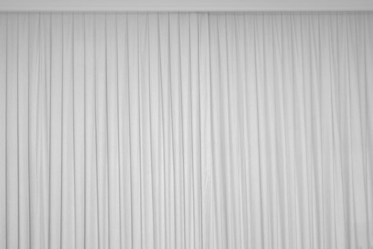 white fabric curtain in the bedroom. white curtain