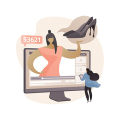 Fashion blog abstract concept vector illustration.