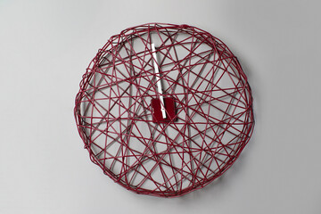 Clock hanging on a wall