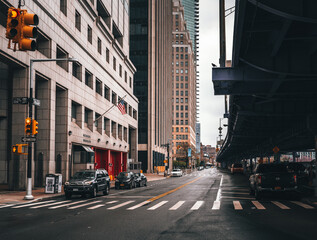 street scene New York usa buildings 