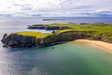 Aerial view of the Silver Strand in County Donegal - Ireland