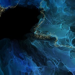 Alcohol Ink paint. Abstract design. Closeup of the painting.