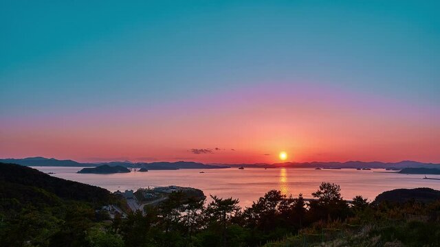 Sun set at the iland