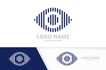 Vector eye logo. Unique vision logotype design template. © Lifeking