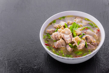 Spicy soup with pork ribs