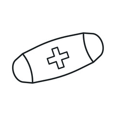 Linear style sign for mobile concept and web design. medical mask symbol illustration