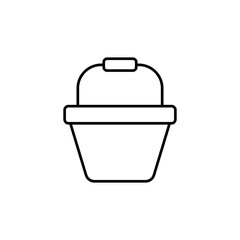 Bucket icon isolated on background. Basket symbol modern, simple, vector, icon for website design, mobile app, ui. Vector Illustration