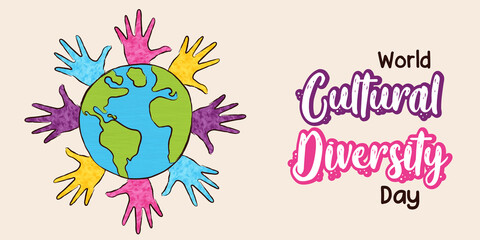 Cultural Diversity colorful planet hands together