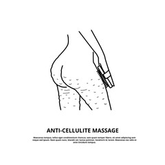 Anti-cellulite massage icon editable stroke