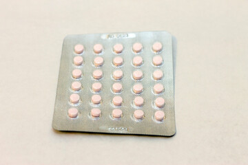 Pack of pills isolated on the white