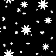 Pattern snowy sky. Night black stellar sky