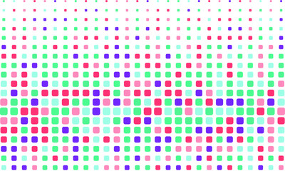 Abstract Colorful Rounded Square Seamless Pattern