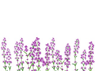 Purple flower wood grain wallpaper on white background with space for your text.
