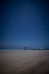 Beautiful night sky. Night sky at Holbox, Mexico. Bright stars