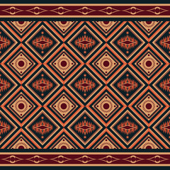 Ethnic tribal seamless pattern. Traditional design for background, wallpaper, clothing, wrapping, carpet, tile, fabric, decoration, vector illustration, embroidery style. Fire pattern.