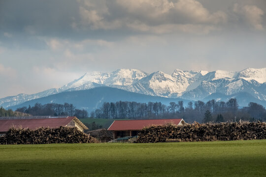 The mighty Alps somewhere on the countryside of Bavaria