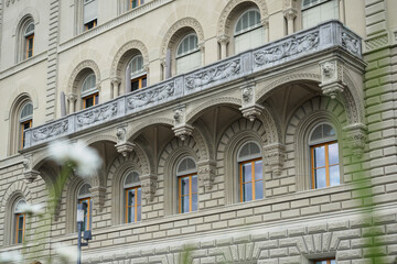 Fototapeta na wymiar Balcony of Federal Palace of Switzerland in Bern