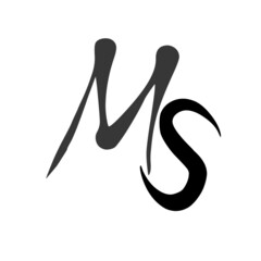 Ms initial handwritten logo for identity
