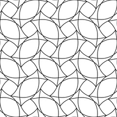 abstract black lines on white. minimalistic geometric vector hand-drawn seamless pattern. simple elements for coloring