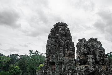 Sculpture in Ancient Buddhist Temple in Asia