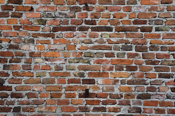 Background: Brick wall in close up	
