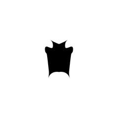 Bat flat icon. Simple style corona virus poster background symbol. Logo design element. T-shirt printing. Vector for sticker.