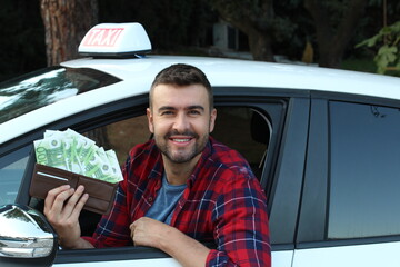 Successful driver with full wallet 