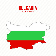 Flag Map of Bulgaria. Bulgaria Flag Map