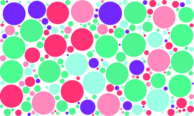 Colorful Random Circles Seamless Pattern